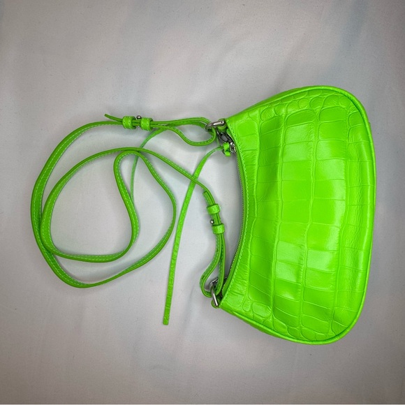 Rare! Balenciaga Le Cagole Giant Studs Shoulder Bag Croc Embossed Leather Mini - Picture 4 of 8